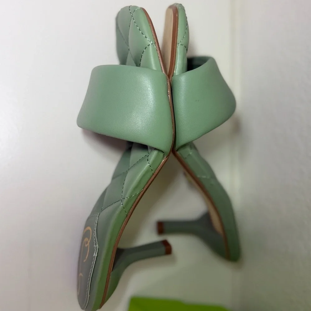 Sam Edelman Mint Quilted Heels